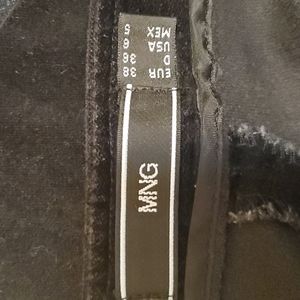 Mango velvet pants black